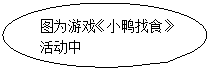 椭圆形标注: 图为游戏《小鸭找食》活动中